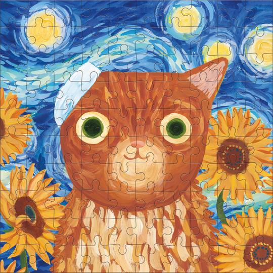 Mudpuppy - Artsy Cats Puzzle Tins Vincat Van Gogh
