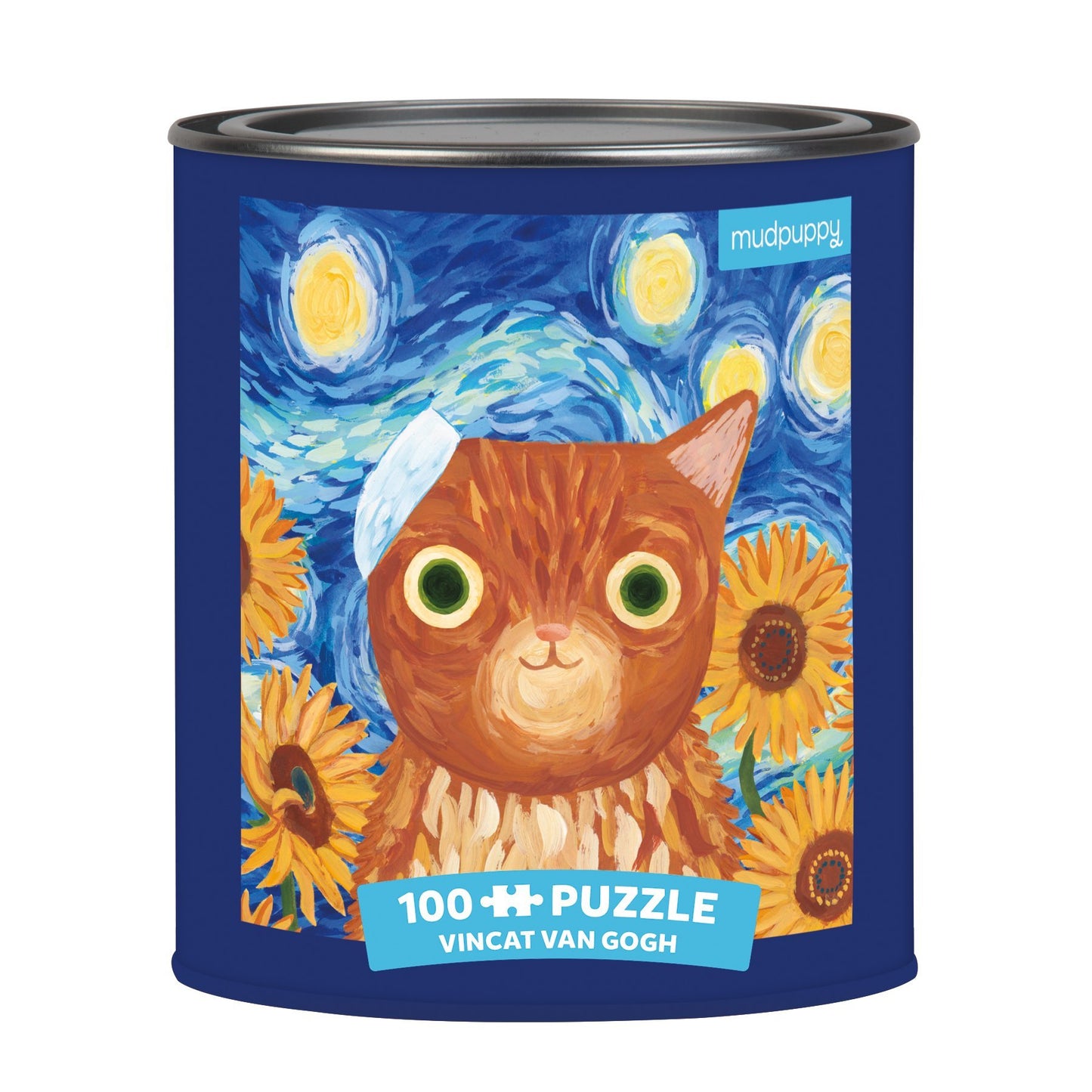 Mudpuppy - Artsy Cats Puzzle Tins Vincat Van Gogh